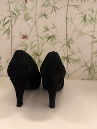 Zapatos Salón Unisa Ante Negro Talla 38