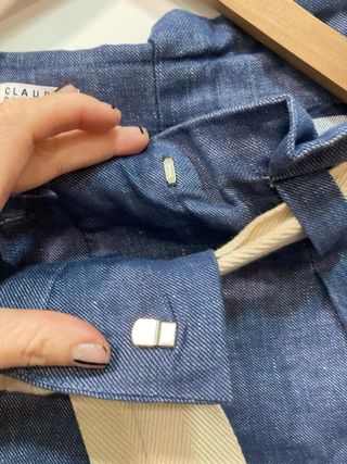 Pantalones Claudie Pierlot azules con cinturón