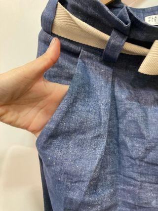 Pantalones Claudie Pierlot azules con cinturón