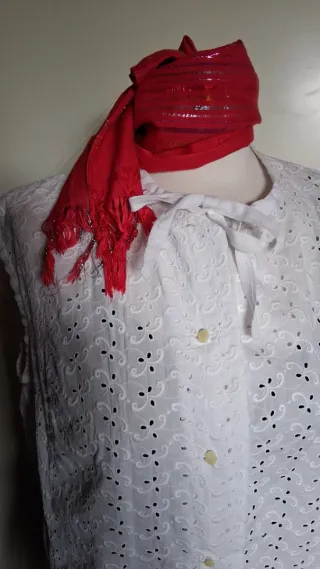 Camicia donna smanicata bianca