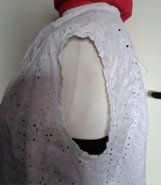 Camicia donna smanicata bianca