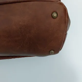 Bolso tote marrón efecto piel serpiente