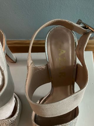 Sandalias plateadas fiesta Talla 39