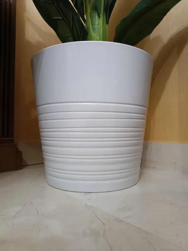 Macetero grande, blanco Cerámica Muskot Ikea