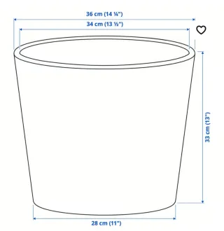 Macetero grande, blanco Cerámica Muskot Ikea