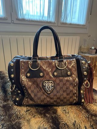 Bolso Gucci Babouska Hysteria Marrón y Dorado