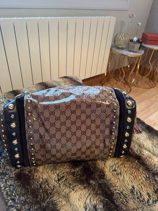 Bolso Gucci Babouska Hysteria Marrón y Dorado