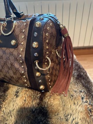 Bolso Gucci Babouska Hysteria Marrón y Dorado