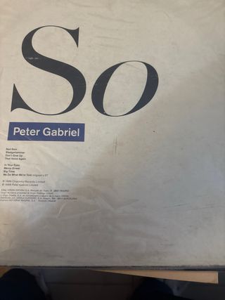 Vinilo Peter Gabriel So