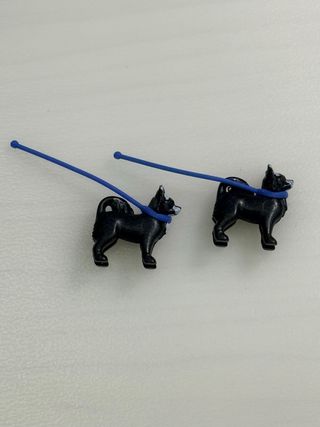 Playmobil Perros Negros con Correa Azul (2)