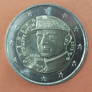 Moneda 2 euros Eslovaquia 2019 Milan Rastislav
