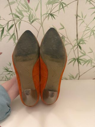 Zapatos Salón Ante Naranja Patricia Miller