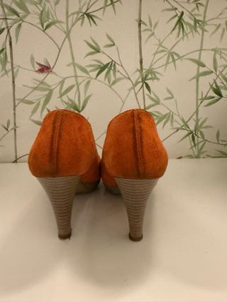 Zapatos Salón Ante Naranja Patricia Miller