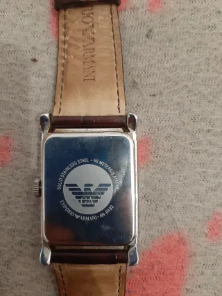 Reloj Emporio Armani Cuadrado Marrón/Plata