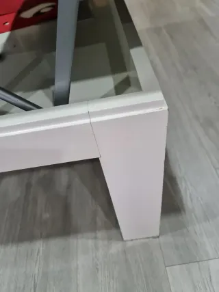 Mesa de centro moderna cristal y madera