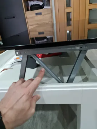 Mesa de centro moderna cristal y madera