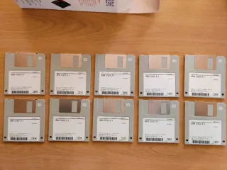 IBM OS/2 2.1 original caja manuales 24 disquetes