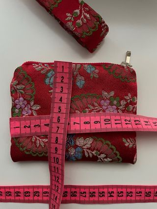 Monedero tela fallera estampado floral