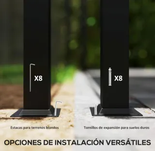 Pérgola Outsunny 3x3m Techo Retráctil