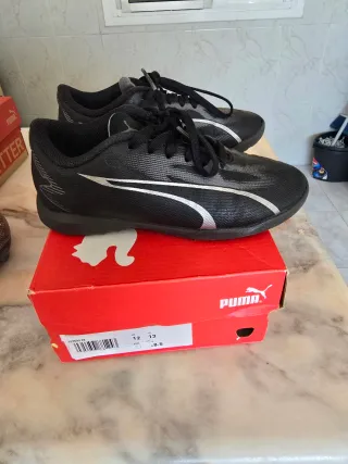Botas de niño para futbol, Puma grises y