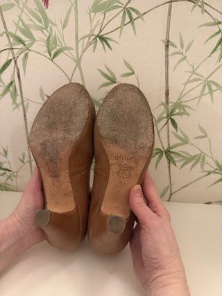 Zapatos Unisa Tacón Piel Marrón