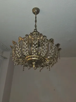 Lámpara de araña de cristal de straight.