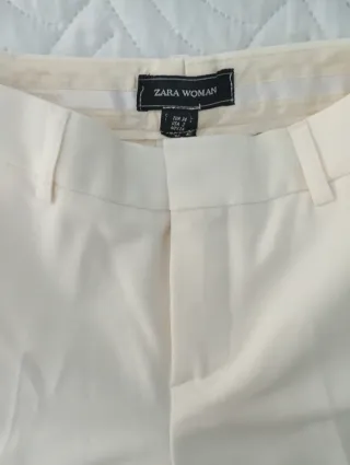 Pantalones vestir color crudo talla 34