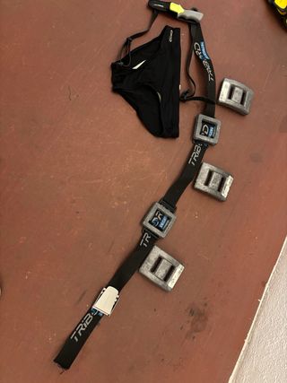 Pesas sueltas de buceo y cinturón con lastre