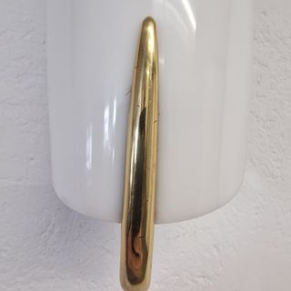 Aplique de pared MetalArte blanco y dorado