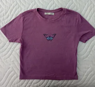 Camiseta Pull&Bear mariposa S