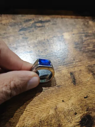 Anillo Acero Inoxidable Hombre Azul