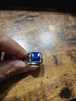 Anillo Acero Inoxidable Hombre Azul