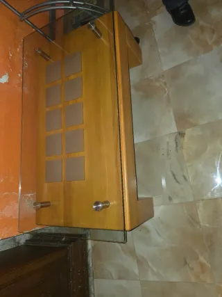 Mesa de centro madera y cristal