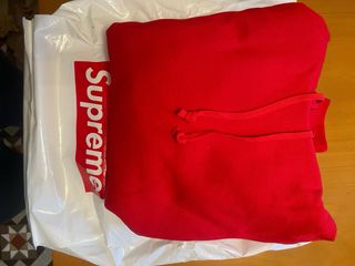 Sudadera Supreme Roja Logo Blanco