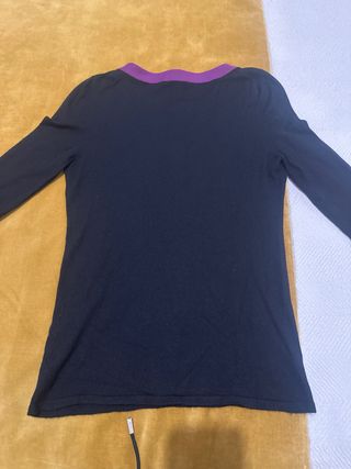 Jersey fino Gucci negro y morado cachemire