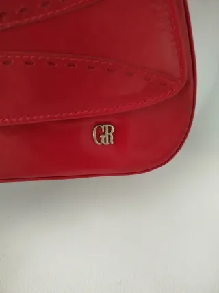 Bolso baguette piel rojo