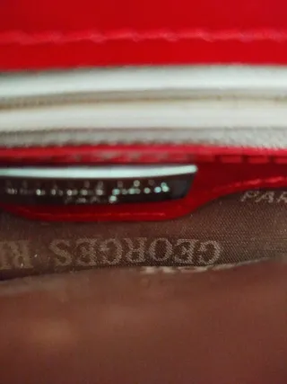 Bolso baguette piel rojo