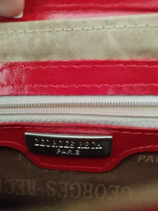 Bolso baguette piel rojo