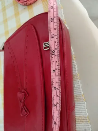 Bolso baguette piel rojo