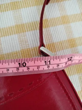 Bolso baguette piel rojo