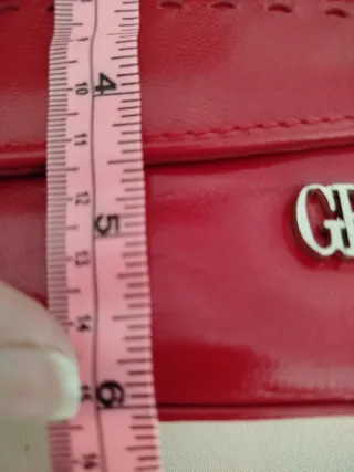 Bolso baguette piel rojo