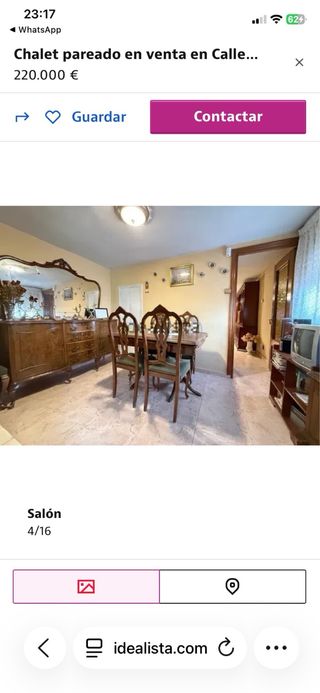 Mesa y 6 sillas de madera estilo retro