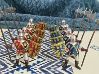 Lote 11 Soldados Papo Medievales Escala 1/18 10cm