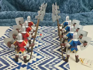 Lote 11 Soldados Papo Medievales Escala 1/18 10cm