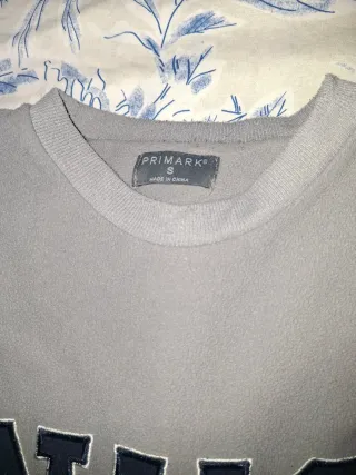 Pijama franela chico Primark gris y azul talla S