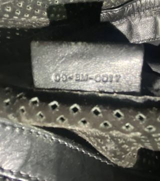 Bolso de piel perforada Dior Homme color negro