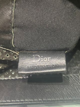 Bolso de piel perforada Dior Homme color negro