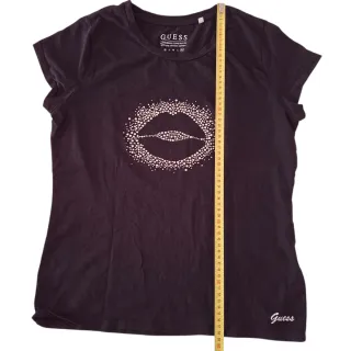 Camiseta Guess Negra Talla XL Pedrería
