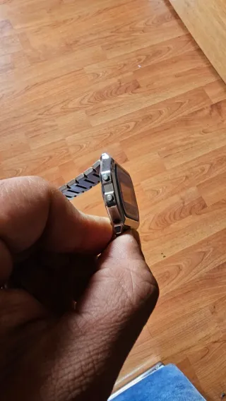 Reloj Digital Estilo Casio Azul y Plata