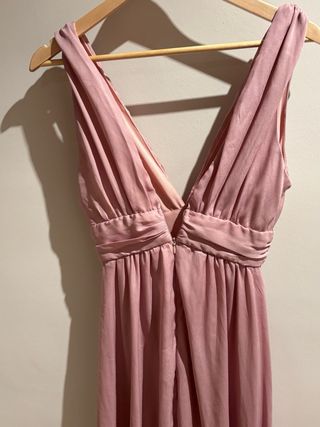 Vestido largo rosa talla S